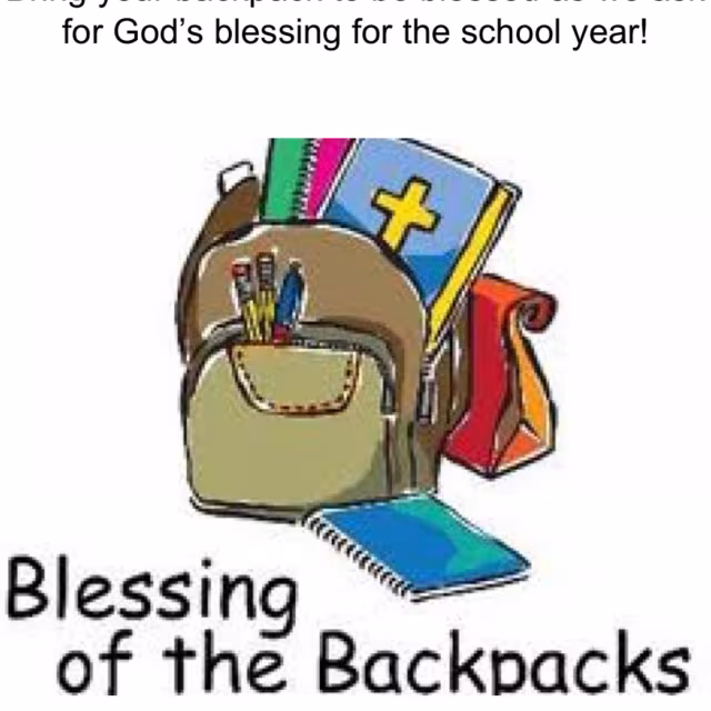Blessing of the Backpacks